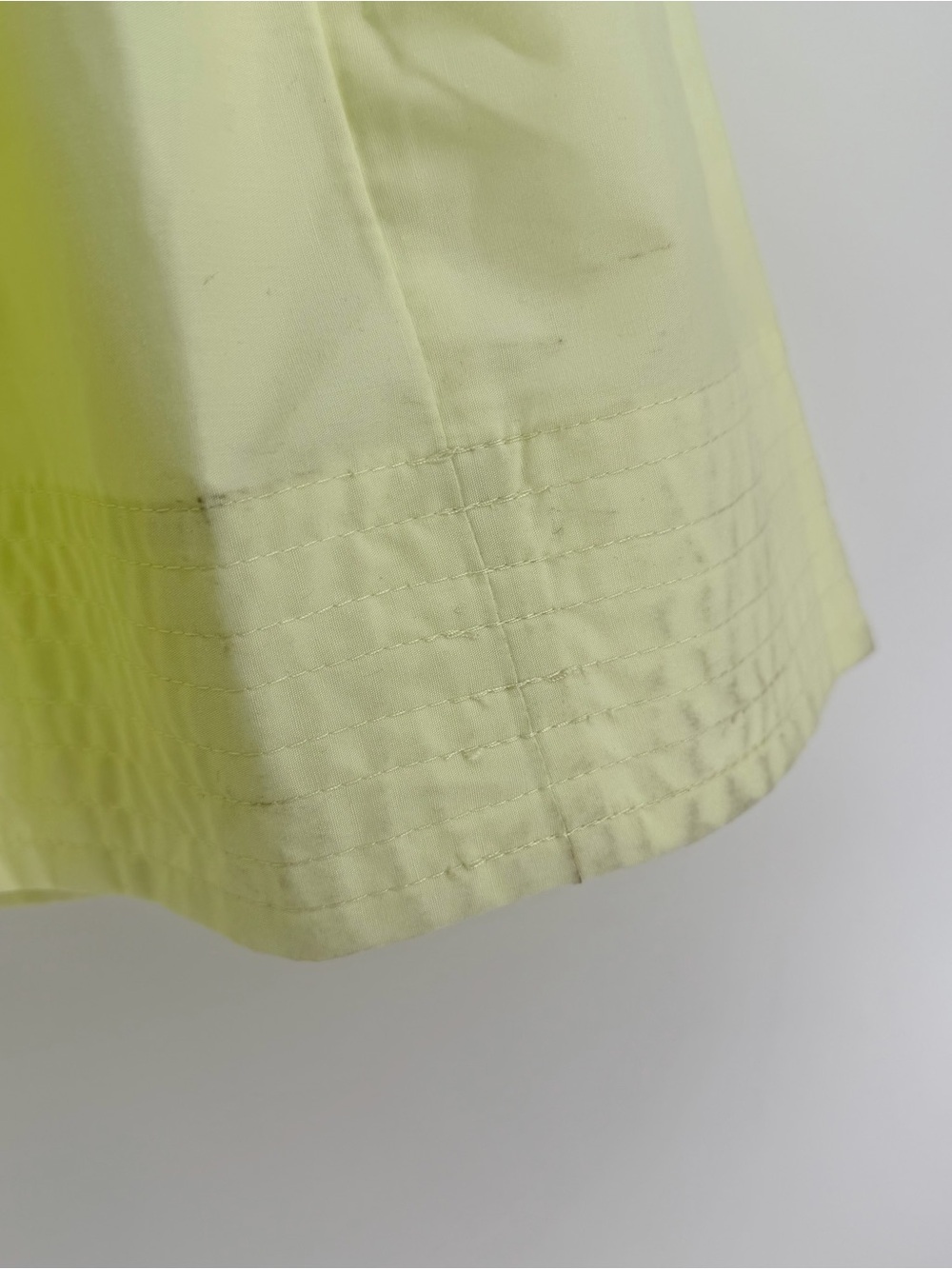 Free Assembly Yellow Pintuck Pleated Midi Skirt XL Cottagecore Coquette Preppy - Picture 8 of 11